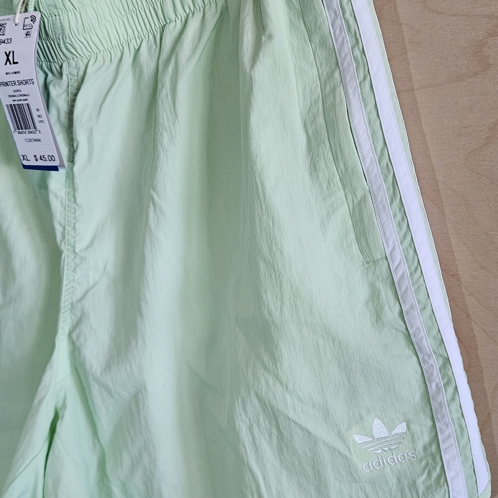 Adidas Mens Light Green Athletic Shorts Unisex Size XL